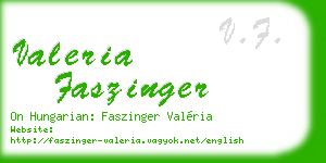 valeria faszinger business card